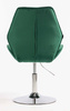 FOTEL HR350N BUTELKOWA ZIELEŃ WELUR CHROMOWANA PODSTAWA