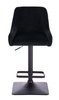 FOTEL HR920KW CZARNY WELUR CZARNA PODSTAWA