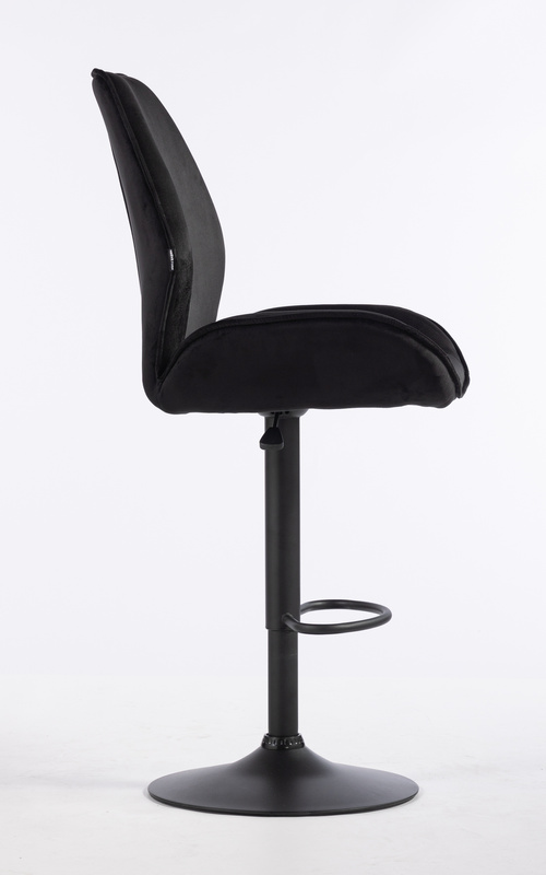 FOTEL HR350W CZARNY WELUR CZARNA PODSTAWA