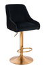 FOTEL HR920W CZARNY WELUR ZŁOTA PODSTAWA