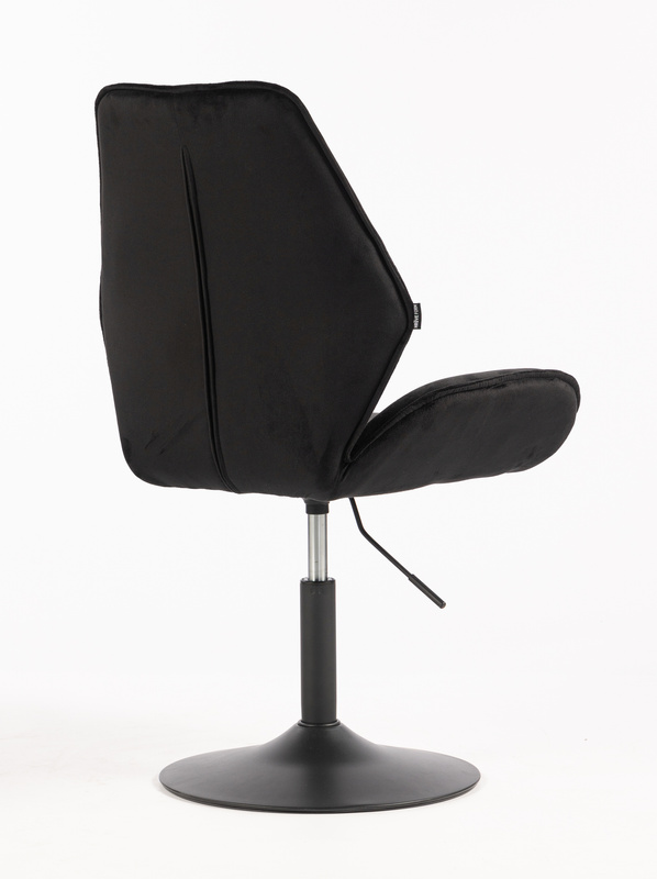 FOTEL HR350N CZARNY WELUR CZARNA PODSTAWA
