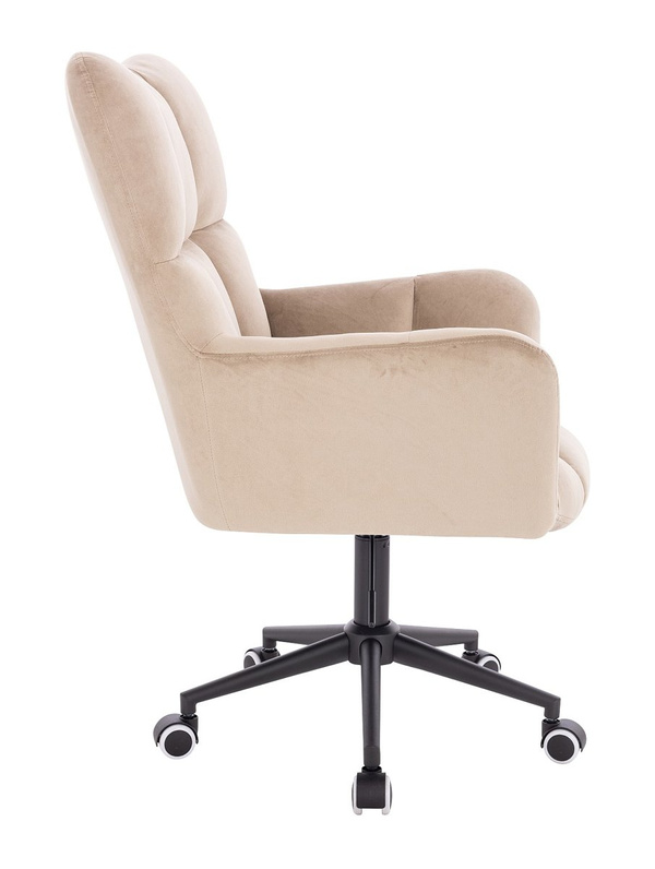 FOTEL HR650K LATTE WELUR CZARNA PODSTAWA