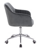FOTEL HR190K GRAFITOWY WELUR CHROMOWANA PODSTAWA