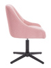 FOTEL HR920CROSS PUDROWY RÓŻ WELUR CZARNA PODSTAWA