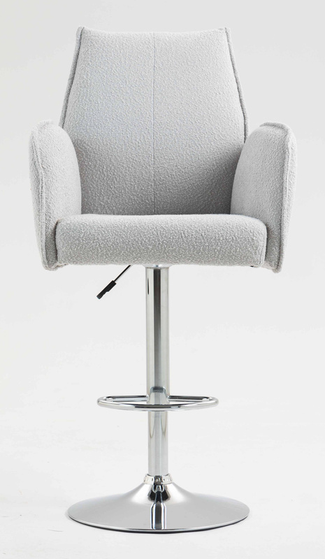 FOTEL HR280W SZARY BARANEK CHROMOWANA PODSTAWA