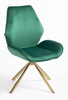 FOTEL HR350 PAJĄK BUTELKOWA ZIELEŃ WELUR ZŁOTA PODSTAWA