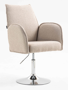 FOTEL HR280N LATTE BARANEK CHROMOWANA PODSTAWA