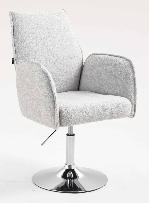 FOTEL HR280N SZARY BARANEK CHROMOWANA PODSTAWA