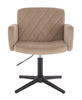 FOTEL HR802CROSS LATTE WELUR CZARNA PODSTAWA