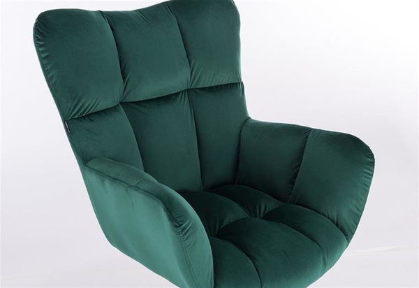 FOTEL HR650K BUTELKOWA ZIELEŃ WELUR