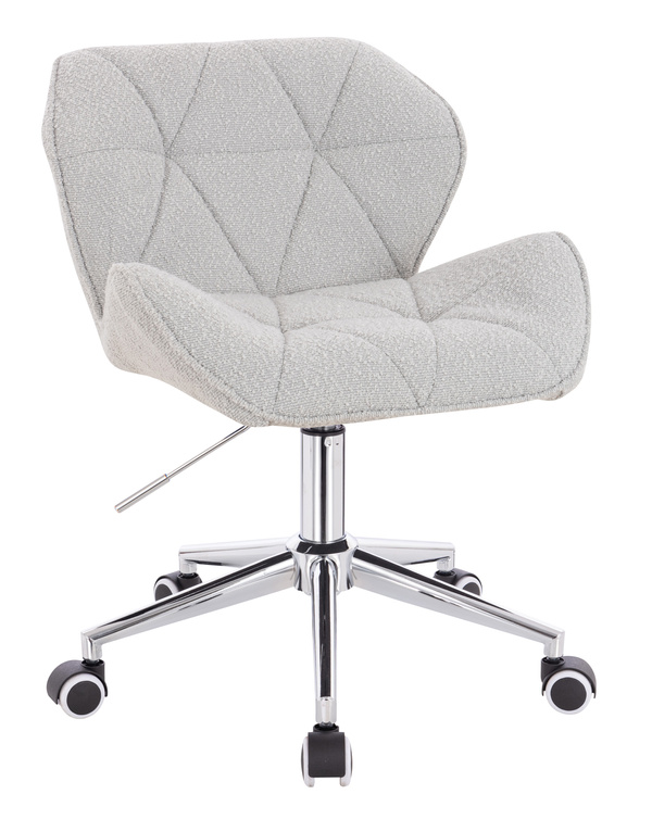 FOTEL HR111K SZARY BARANEK CHROMOWANA PODSTAWA