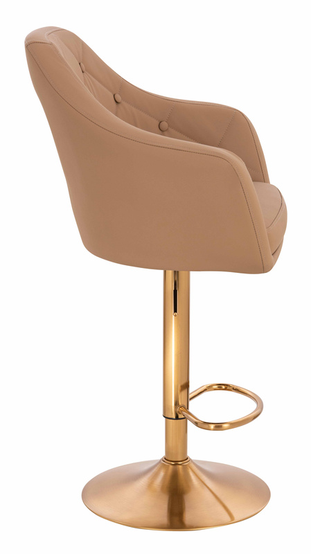 HOKER HR831W KARMELOWY EKOSKÓRA PREMIUM SOFT ZŁOTA PODSTAWA