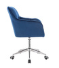 HOKER HR550K  CIEMNE MORZE WELUR CHROMOWANA PODSTAWA