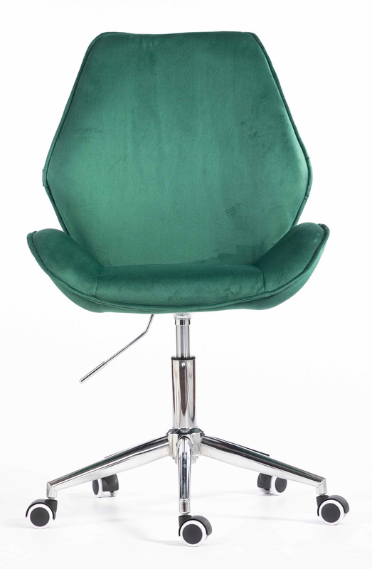 FOTEL HR350K BUTELKOWA ZIELEŃ WELUR CHROMOWANA PODSTAWA
