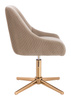 FOTEL HR920CROSS LATTE WELUR ZŁOTA PODSTAWA