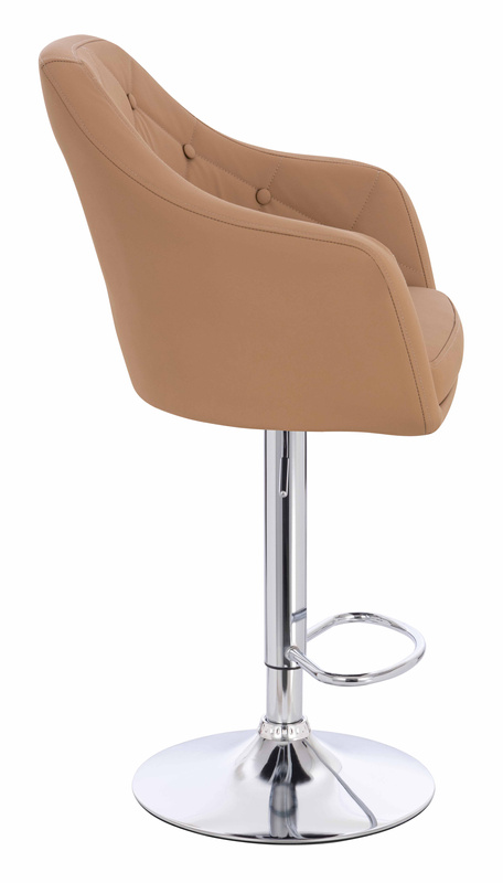 HOKER HR831W KARMELOWY EKOSKÓRA PREMIUM SOFT CHROMOWANA PODSTAWA