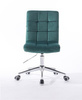FOTEL HR7009K CHROM BUTELKOWA ZIELEŃ WELUR
