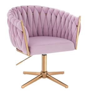 FOTEL HR750CROSS WRZOSOWY WELUR ZŁOTA PODSTAWA