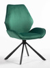FOTEL HR350 PAJĄK BUTELKOWA ZIELEŃ WELUR CZARNA PODSTAWA