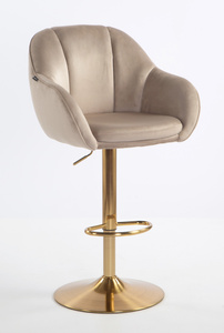 HOKER HR2055W LATTE WELUR ZŁOTA PODSTAWA