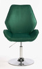 FOTEL HR350N BUTELKOWA ZIELEŃ WELUR CHROMOWANA PODSTAWA