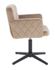 FOTEL HR802CROSS LATTE WELUR CZARNA PODSTAWA