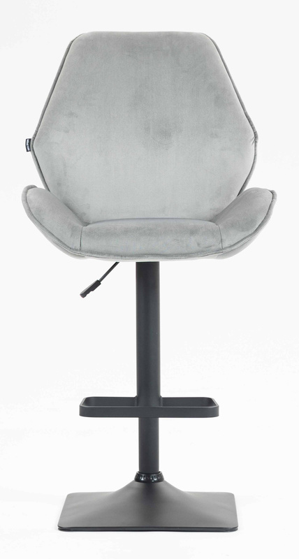 FOTEL HR350KW STALOWY WELUR CZARNA PODSTAWA