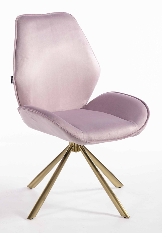 FOTEL HR350 PAJĄK WRZOSOWY WELUR ZŁOTA PODSTAWA