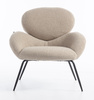 FOTEL HR2045 LATTE BARANEK CZARNA PODSTAWA