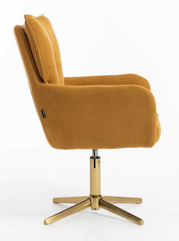 HOKER HR250CROSS ŻÓŁTY CURRY PREMIUM CORD SZTRUKS ZŁOTA PODSTAWA