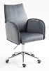 FOTEL HR280K GRAFITOWY WELUR CHROMOWANA PODSTAWA