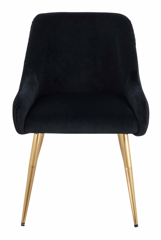 HR920 KRZESŁO ZŁOTE NOGI CZARNY WELUR