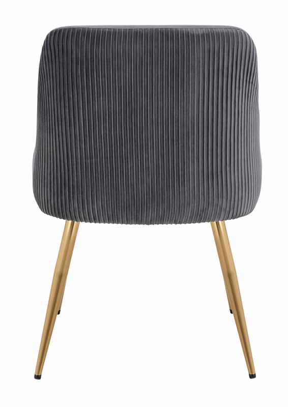 HR920 KRZESŁO ZŁOTE NOGI GRAFITOWY WELUR