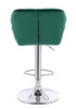 FOTEL HR111W BUTELKOWA ZIELEŃ WELUR CHROMOWANA PODSTAWA