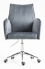 FOTEL HR280K GRAFITOWY WELUR CHROMOWANA PODSTAWA