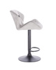 FOTEL HR111W STALOWY WELUR CZARNY MAT
