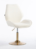 FOTEL HR350N KREMOWY BARANEK ZŁOTA PODSTAWA
