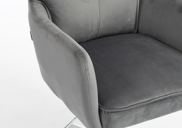 HOKER HR250CROSS GRAFITOWY WELUR  CHROMOWANA PODSTAWA