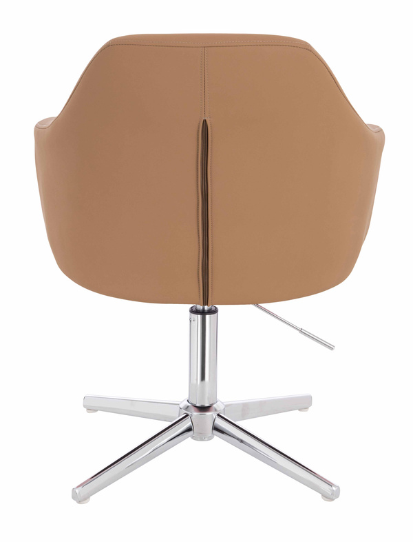 HOKER HR831CROSS KARMELOWY  EKOSKÓRA PREMIUM SOFT CHROMOWANA PODSTAWA