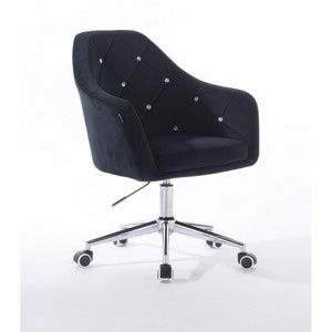 Fotel HR8516CK czarny welur krzyżak