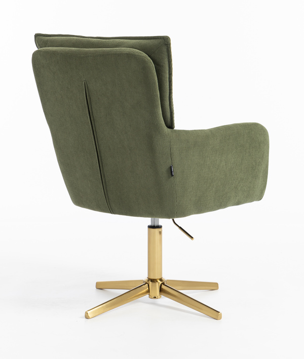 HOKER HR250CROSS ZIELONY SZAŁWIA PREMIUM CORD SZTRUKS ZŁOTA PODSTAWA