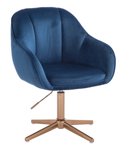 HOKER HR2055CROSS CIEMNE MORZE WELUR ZŁOTA PODSTAWA