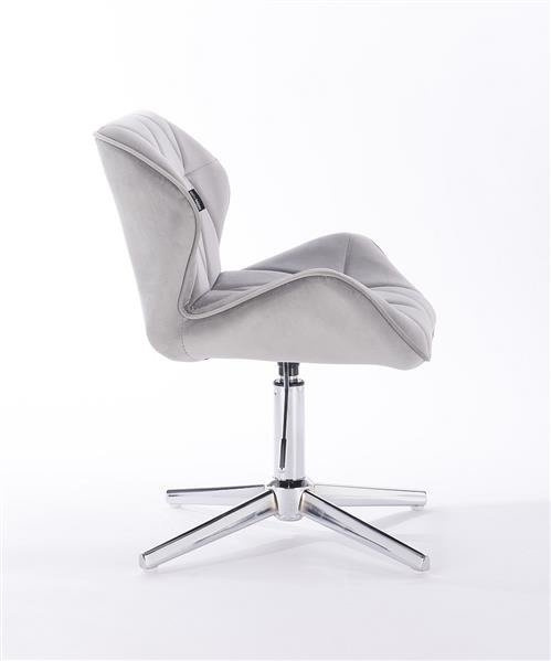 FOTEL HR111CROSS STALOWY WELUR
