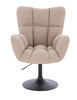 FOTEL HR650N LATTE BARANEK CZARNA PODSTAWA