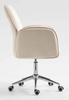 FOTEL HR280K KREMOWY WELUR CHROMOWANA PODSTAWA