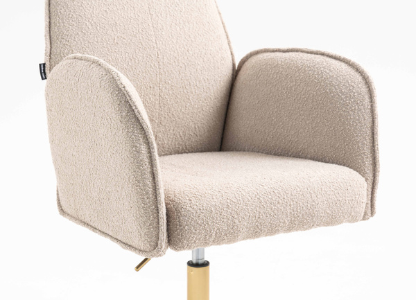 FOTEL HR280N LATTE BARANEK ZŁOTA PODSTAWA