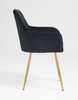 FOTEL HR2022  CZARNY WELUR