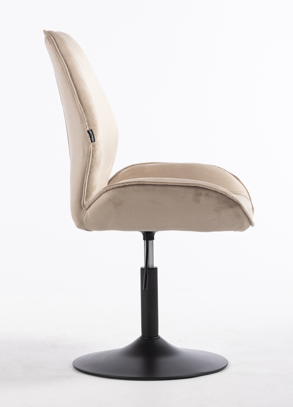 FOTEL HR350N LATTE WELUR CZARNA PODSTAWA