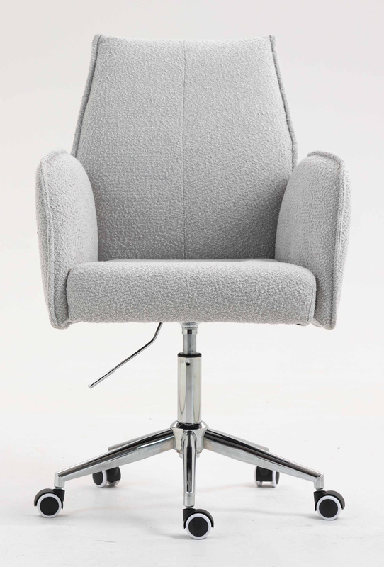 FOTEL HR280K SZARY BARANEK CHROMOWANA PODSTAWA