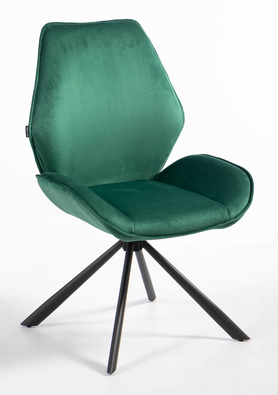 FOTEL HR350 PAJĄK BUTELKOWA ZIELEŃ WELUR CZARNA PODSTAWA